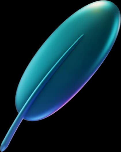 A single stylised feather.